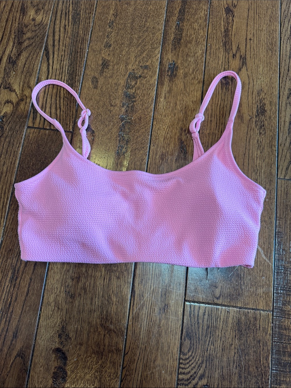 Old Navy Light Pink Bikini Top with Adjustable Knotted Straps